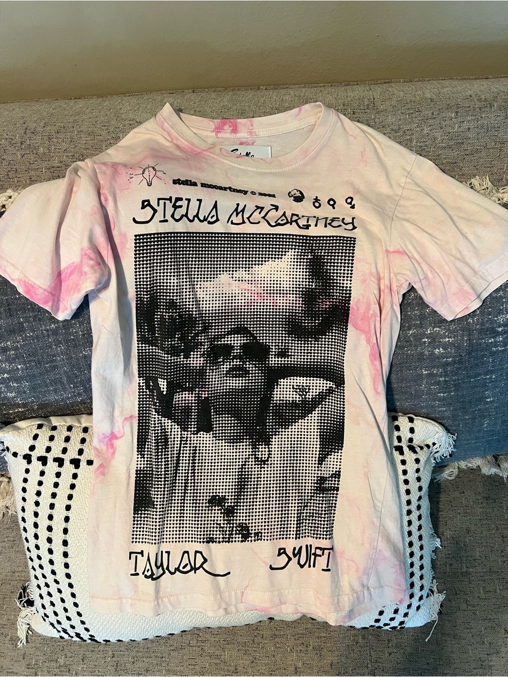 Stella McCartney x Taylor Swift Marbled Tie-Dye T-shirt Size Small